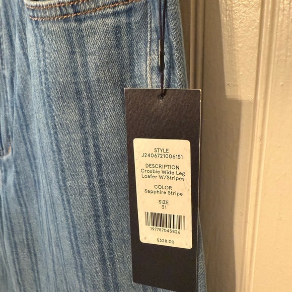 New with tags Veronica Beard Crosbie Wide Leg Loafer with Stripes 31 - Picture 2 of 12